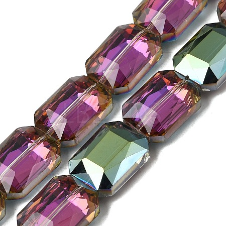 Electroplated Glass Beads EGLA-H002-A-10-1