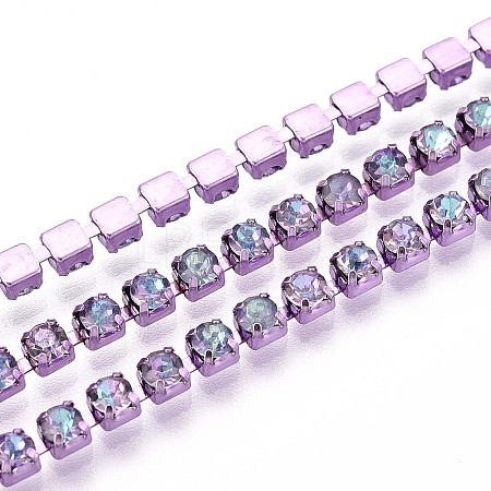 Iron Rhinestone Cup Chains CH-T006-05A-04-1