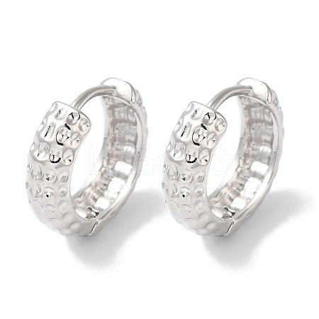Ring Brass Hoop Earrings for Women EJEW-U008-02P-1