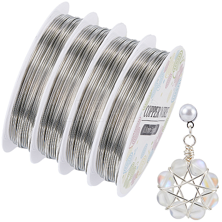 4 Rolls Copper Jewelry Craft Wire CWIR-SC0001-05-1