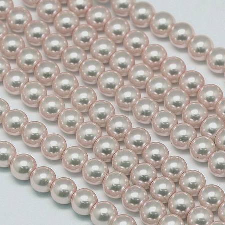 Eco-Friendly Dyed Glass Pearl Round Beads Strands HY-A002-10mm-RB007-1