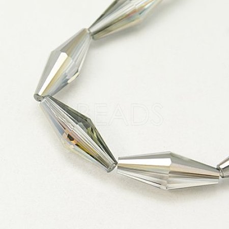 Electroplate Glass Beads X-EGLA-J019-04-1