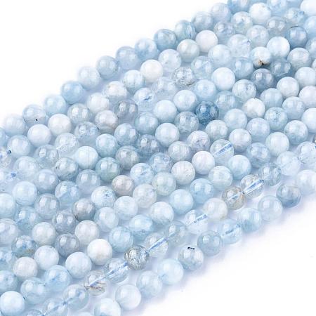 Natural Aquamarine Beads Strands G-F459-37C-1