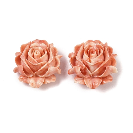 Synthetic Coral Dyed Carved Beads SHEL-Z003-03C-1