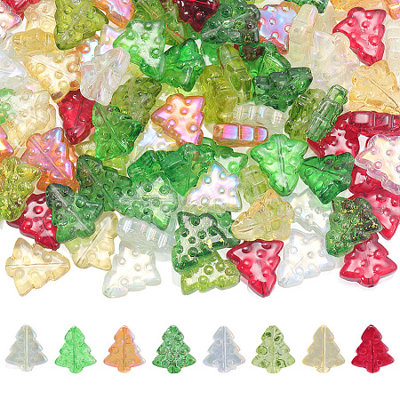 112Pcs 8 Colors Transparent Electroplate Glass Beads EGLA-PA0001-09-1