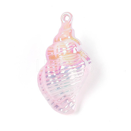 UV Plating Opaque Acrylic Shell Shape Big Pendants SACR-T018-35B-1