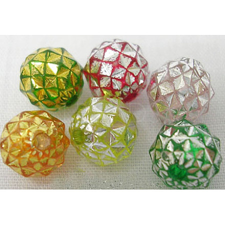 Colorful Acrylic Beads X-PB9438-1