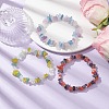 3Pcs 3 Style Natural & Synthetic Mixed Stone Chips Beaded Stretch Bracelets Set BJEW-TA00460-2