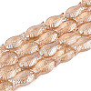 Transparency Electroplate Glass Beads Strands GLAA-T023-40B-04-1