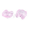 Transparent Spray Painted Glass Beads GLAA-N035-026-C05-4