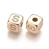 Brass Micro Pave Cubic Zirconia Beads KK-K238-16G-S-2