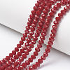 Opaque Solid Color Glass Beads Strands EGLA-A034-P2mm-D02-1