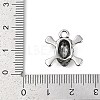 316 Surgical Stainless Steel Micro Pave Cubic Zirconia Pendants STAS-G349-40AS-3