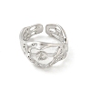Brass Open Cuff Ring Settings KK-G518-08P-01-2