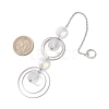 Glass Beads & Brass Hanging Suncatchers HJEW-JM04748-3