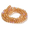 Transparent Electroplate Glass Beads Strands EGLA-A039-T2mm-L18-2