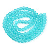 Baking Paint Transparent Glass Bead Strands GLAA-S031-8mm-18-2