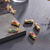 Chinese Style Alloy Enamel Beads X-ENAM-L015-08E-G-8