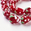Handmade Lampwork 3D Strawberry Beads X-LAMP-R109A-15-2