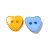 Acrylic Heart Buttons BUTT-E071-A-M-3