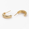 (Jewelry Parties Factory Sale)Brass Half Hoop Earrings EJEW-C502-03G-2