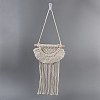 Cotton Cord Macrame Woven Wall Hanging HJEW-C010-06-2