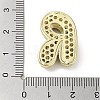 Rack Plating Brass Micro Pave Clear Cubic Zirconia
 Pendants KK-R163-05R-G-3