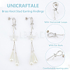 Unicraftale 8 Pair Brass Knot Stud Earring Findings KK-UN0001-83-5