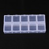 Cuboid Plastic Bead Containers CON-N007-02-1