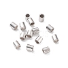 Rhodium Plated 925 Sterling Silver Spacer Tube Beads STER-Z006-01D-P-2