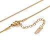 2Pcs 2 Style Ion Plating(IP) 304 Stainless Steel Flat Round Pendant Necklaces Set NJEW-G090-07G-4