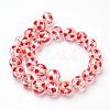 Handmade Silver Foil Lampwork Beads Strands FOIL-L016-D05-2