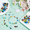 2 Strands Faceted Transparent Glass Cube Beads Strands GLAA-PA0001-39-4