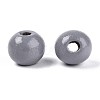 Spray Painted Round Natural Schima Wood Beads WOOD-A018-8mm-11-2