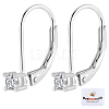 2Pairs 925 Sterling Silver Leverback Earring Findings STER-BBC0007-22-1