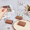 3Pcs 3 Sizes Alloy Jewelry Display Stands with Wood Base EDIS-WH0022-25-3