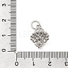 Christmas Brass Micro Pave Clear Cubic Zirconia Pendants KK-Z156-05P-3
