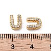 Rack Plating Brass Micro Pave Clear Cubic Zirconia Beads KK-G500-30G-U-3