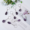 Natural Amethyst Keychain G-DC0001-25-4