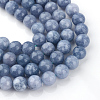 Dyed Natural Quartz Round Bead Strands X-G-R173-8mm-03-2