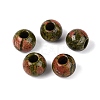 Natural Unakite European Beads G-Q602-09A-11-1