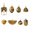 Natural Tiger Eye Pendants G-YW0003-01A-2