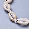 Adjustable Cowrie Shell Braided Bead Bracelets BJEW-JB04271-2