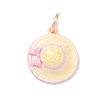 Brass Enamel Pendants KK-CBA1122-01G-06-1