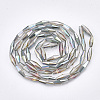 Electroplated Glass Beads Strands EGLA-S174-06D-2