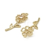 Brass Micro Pave Cubic Zirconia Pendants KK-C107-09A-G-2