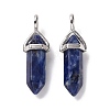 Natural Sodalite Pointed Pendants G-K329-41P-2