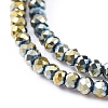 Electroplate Glass Beads Strands EGLA-F149-FP-09-3