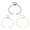 3Pcs 3 Colors Stainless Steel Cable Chain Bracelet Making AJEW-JB01231-1