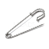304 Stainless Steel Safety Pins Brooch Findings STAS-C181-01A-G-4